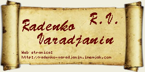 Radenko Varađanin vizit kartica